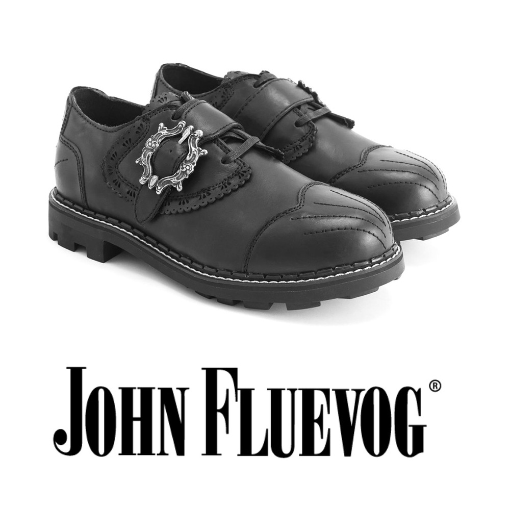 BRAND NEW - John Fluevog Women’s 7TH HEAVEN CAPELLAN Black Wingtip Shoe - Sz 7.5